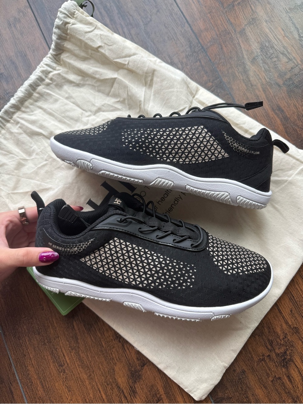 Women's Black Hike Sneakers